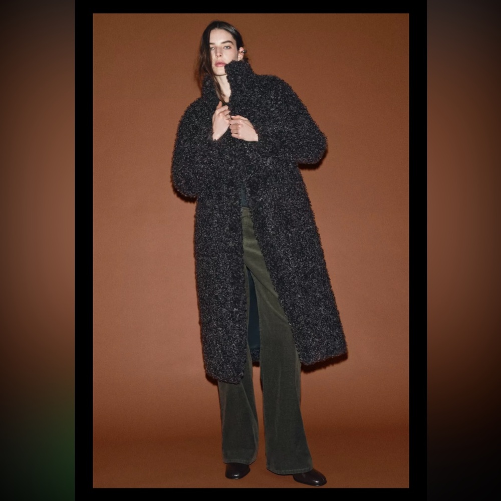 Zara Woman Collection Long Taupe Grey Coat BNWT Size. Small